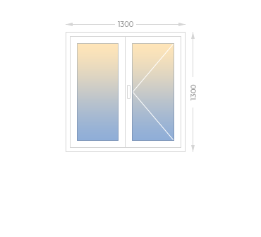 Двухстворчатое окно с поворотной створкой - фото - 1